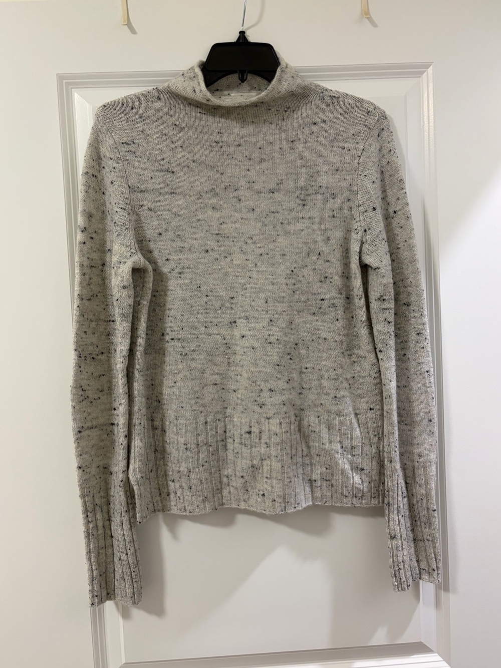 Madewell Light Gray Speckled Cowl Neck Sweater